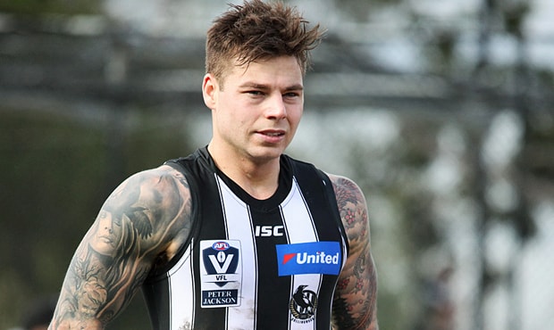 180728_elliott620.png Jamie Elliott re-injured his hamstring during Sunday's VFL win over Werribee. Photo: Shane Barrie. - Collingwood,Collingwood Magpies,Jamie Elliott